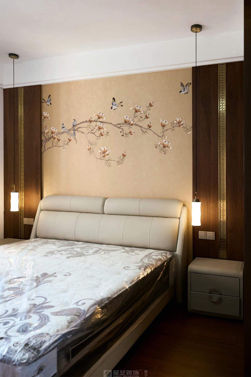 東方皇城260平簡(jiǎn)約中式臥室完工裝修實(shí)景圖